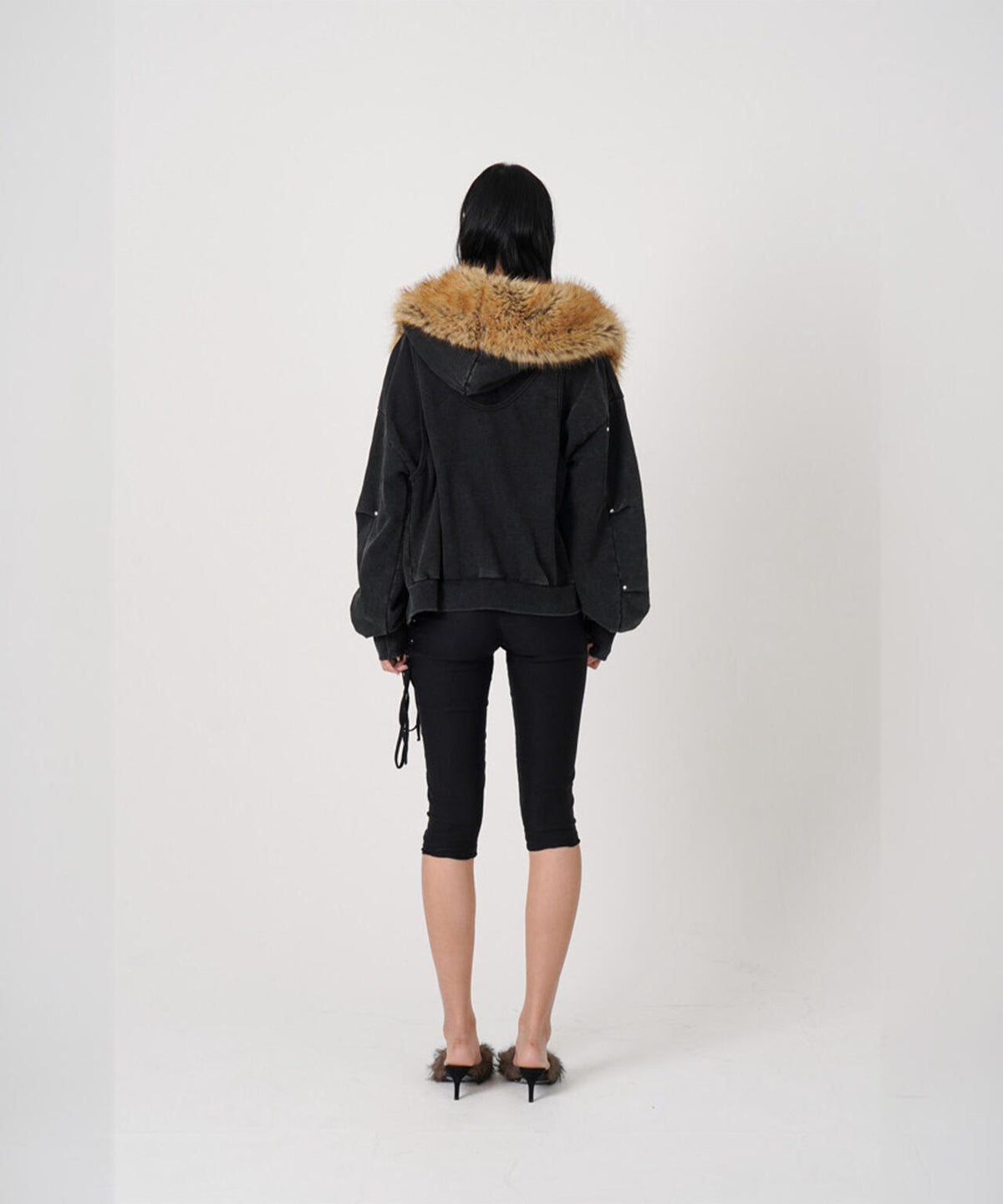 MITSUKI/ミツキ/FAUX MUFFLER HOODIE