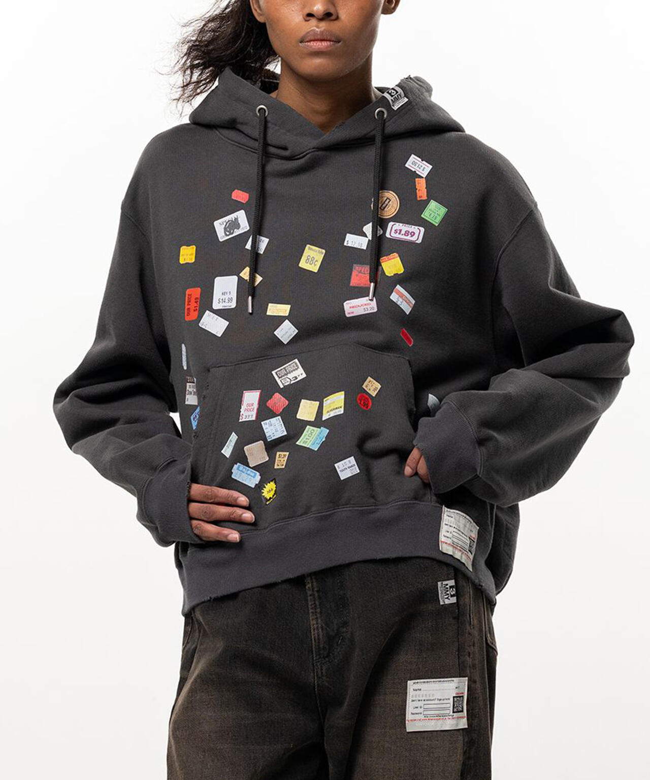 Maison MIHARAYASUHIRO/メゾン ミハラヤスヒロ/PRICE STICKER PRINTED HOODIE