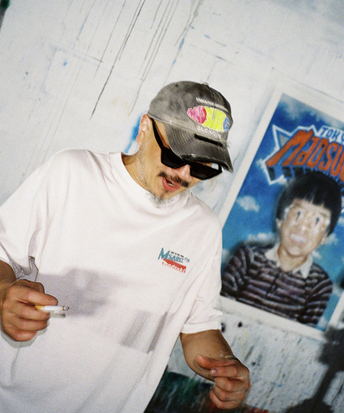 SAINT MICHAEL/セントマイケル/MDS_SS T-SHIRT/SCREWDRIVER/WHITE