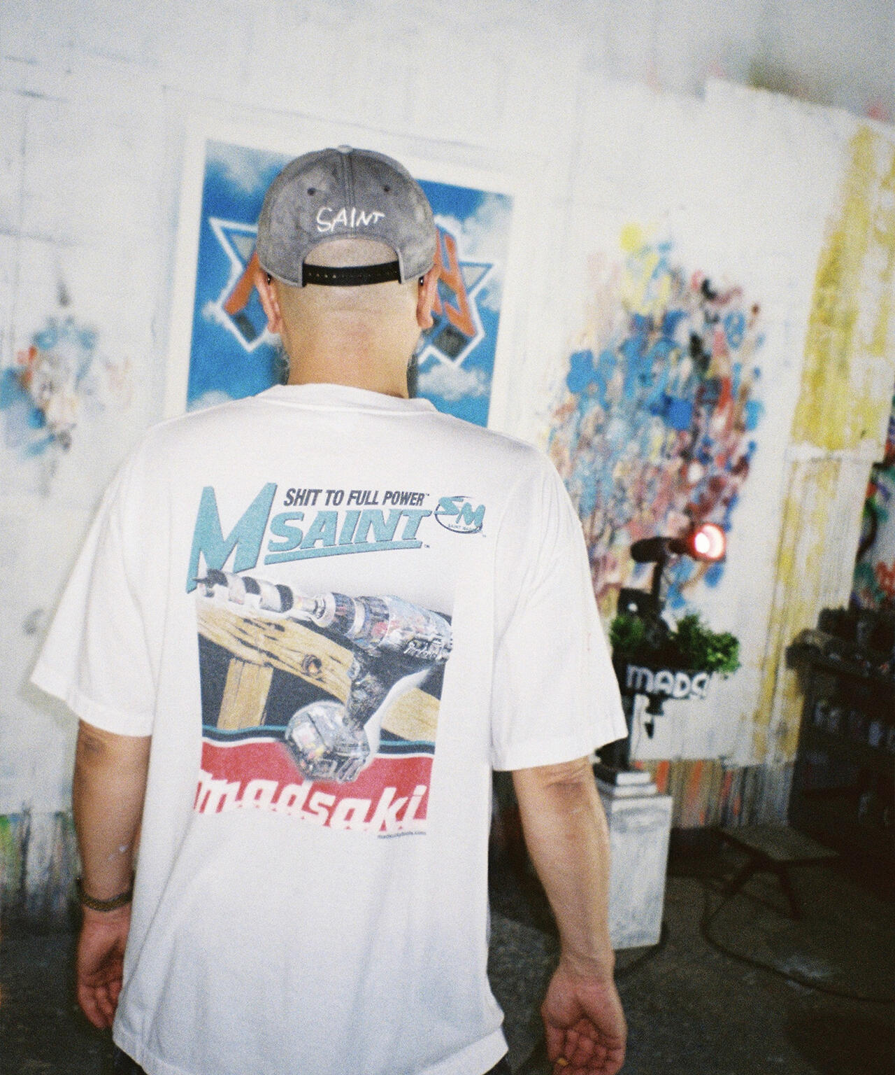 SAINT MICHAEL/セントマイケル/MDS_SS T-SHIRT/SCREWDRIVER/WHITE