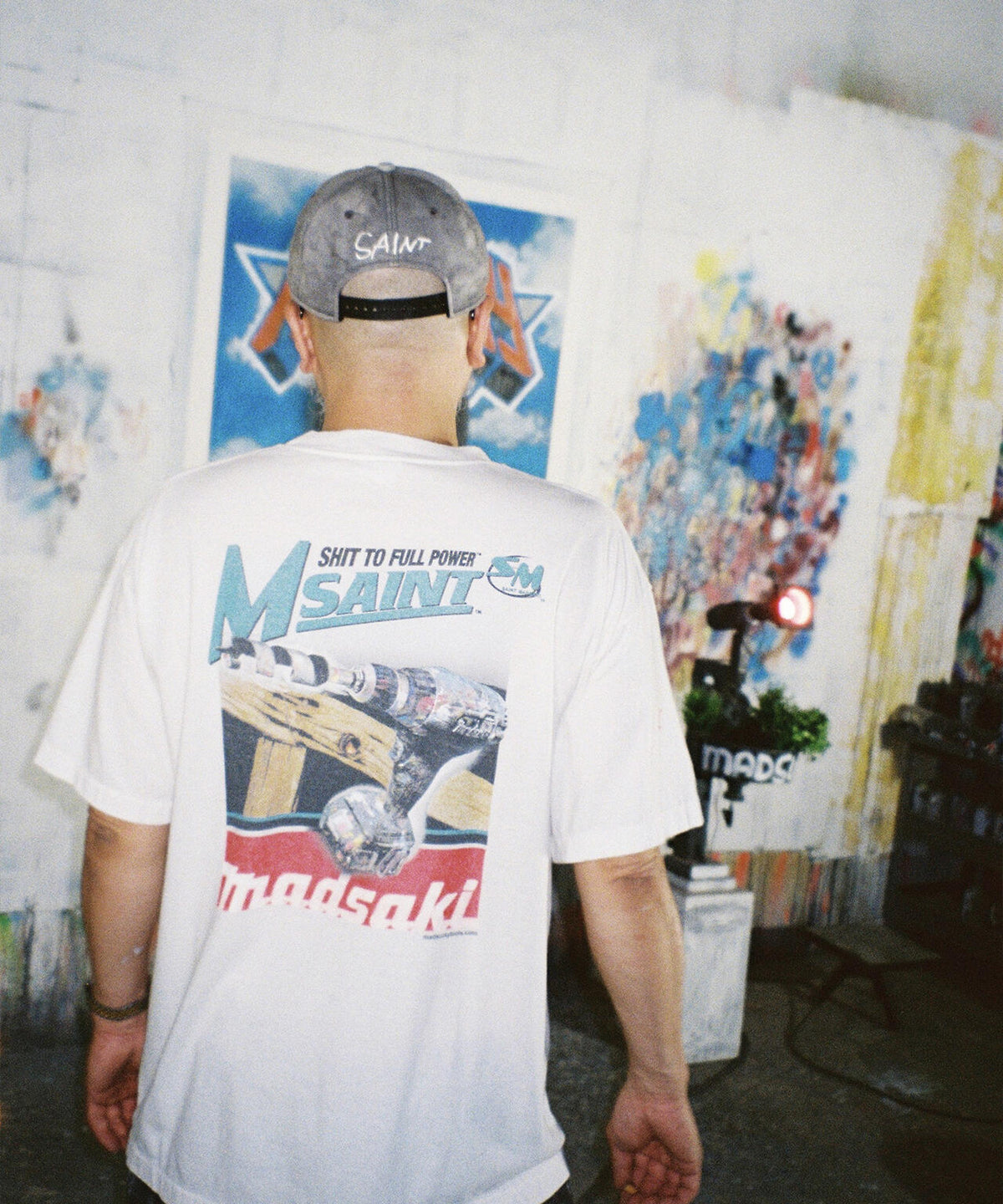 SAINT MICHAEL/セントマイケル/MDS_SS T-SHIRT/SCREWDRIVER/WHITE