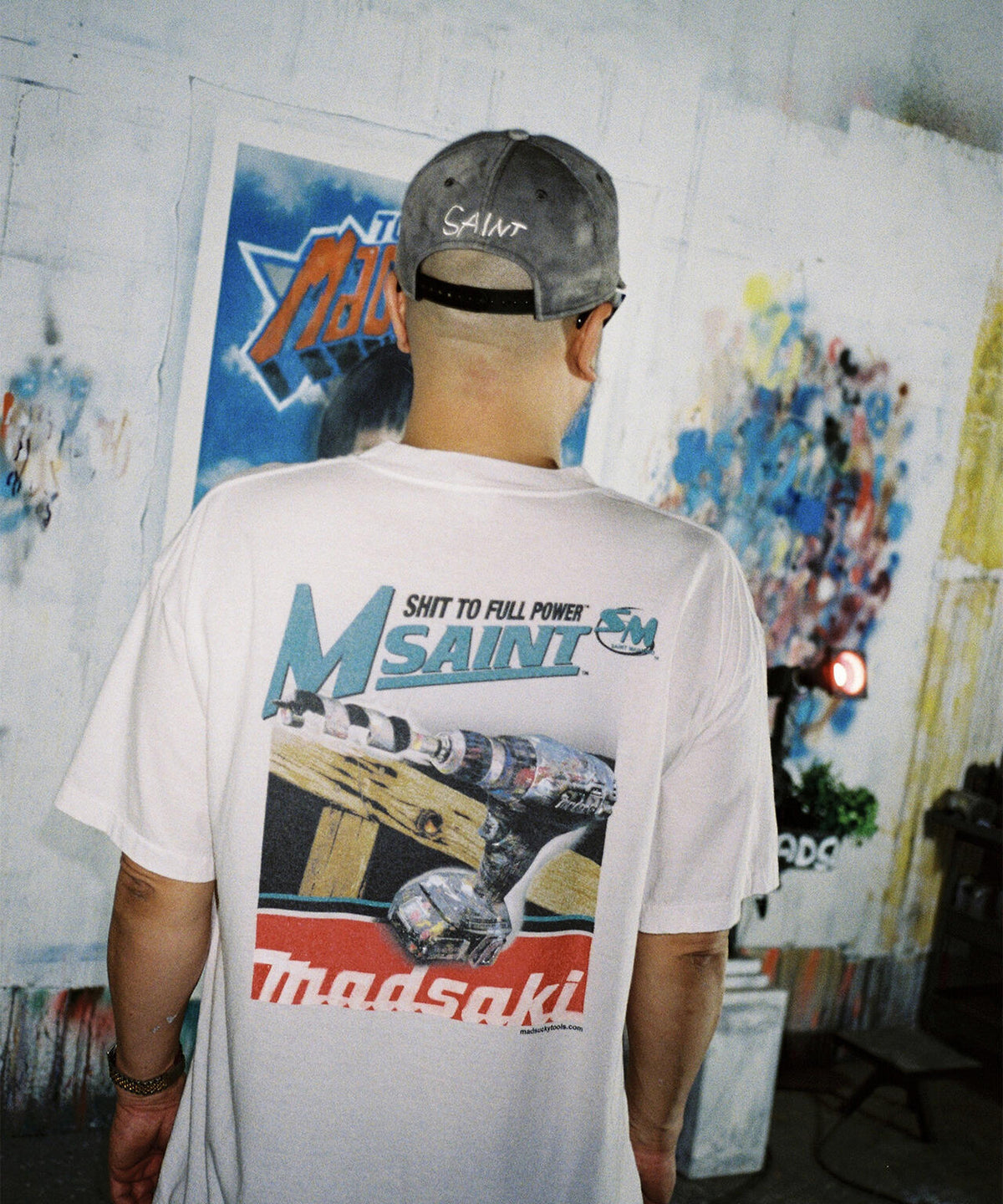 SAINT MICHAEL/セントマイケル/MDS_SS T-SHIRT/SCREWDRIVER/WHITE