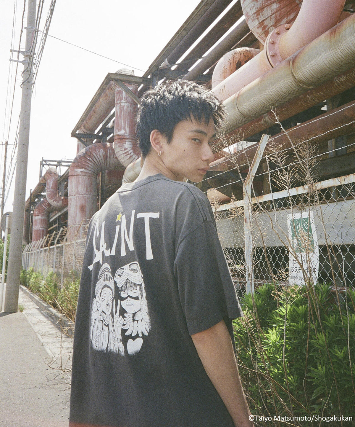 SAINT MICHAEL/セントマイケル/鉄コン筋クリート_SS T-SHIRT/KURO