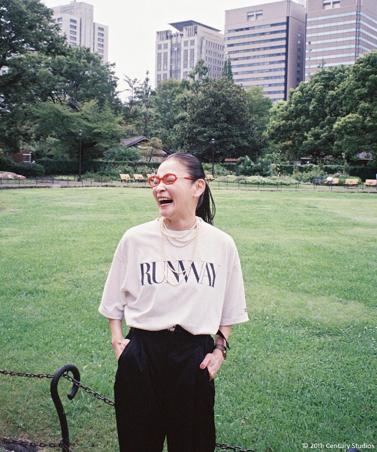 SAINT MICHAEL/セントマイケル/TDWP_SS TEE/RUNWAY/WHITE