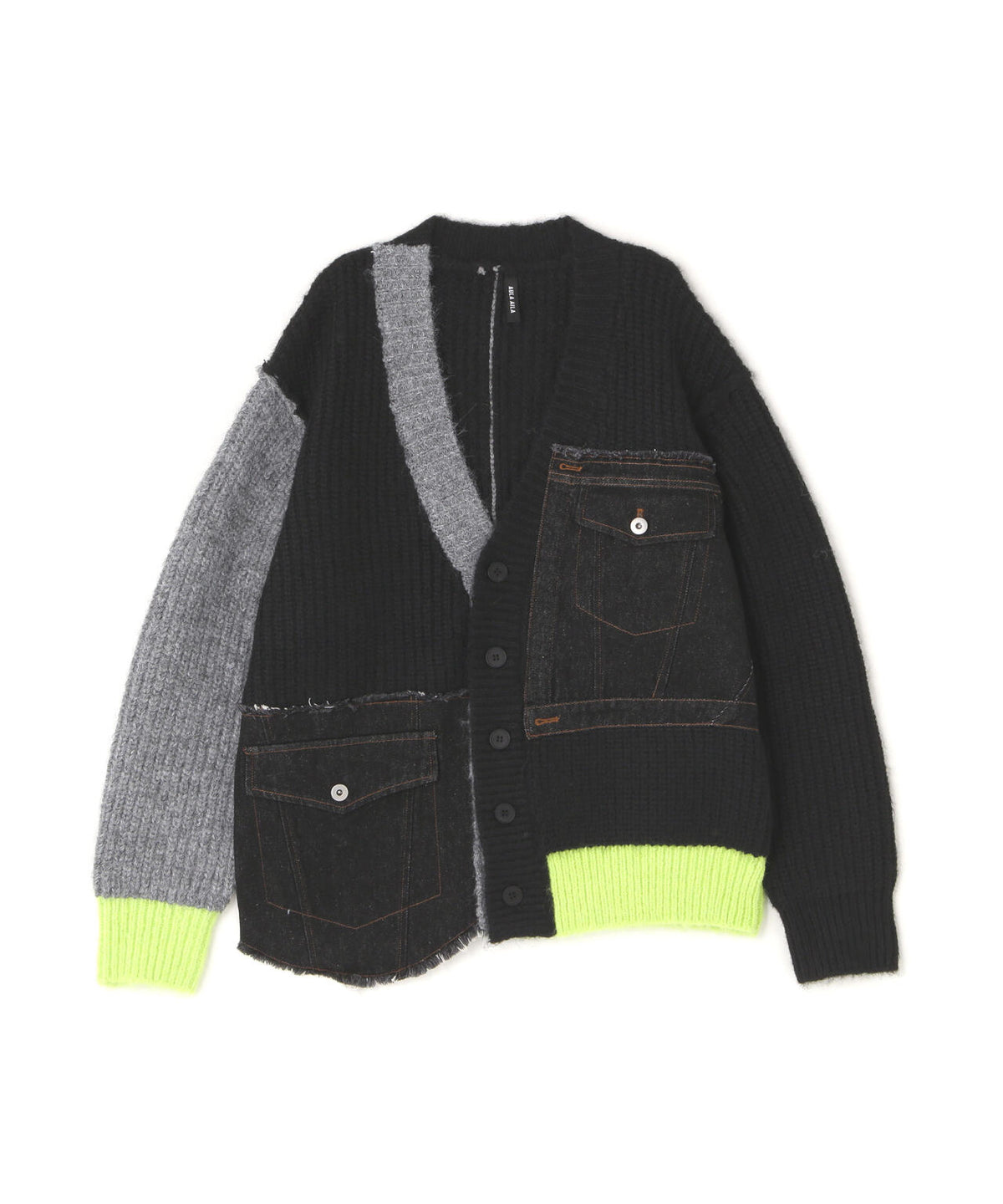 AULA AILA/アウラアイラ/DENIM COMBINATION CARDIGAN