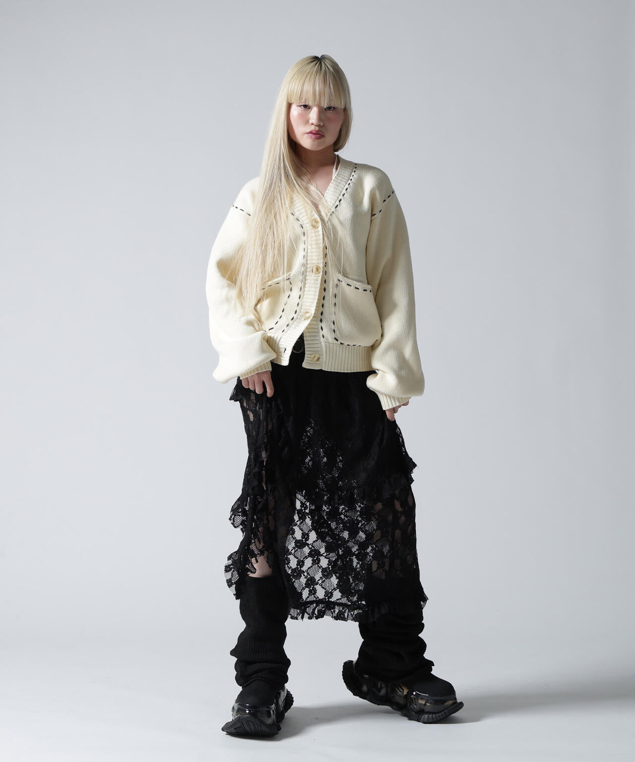 FR(13)NDS/フレンズ/STITCH KNIT CARDIGAN