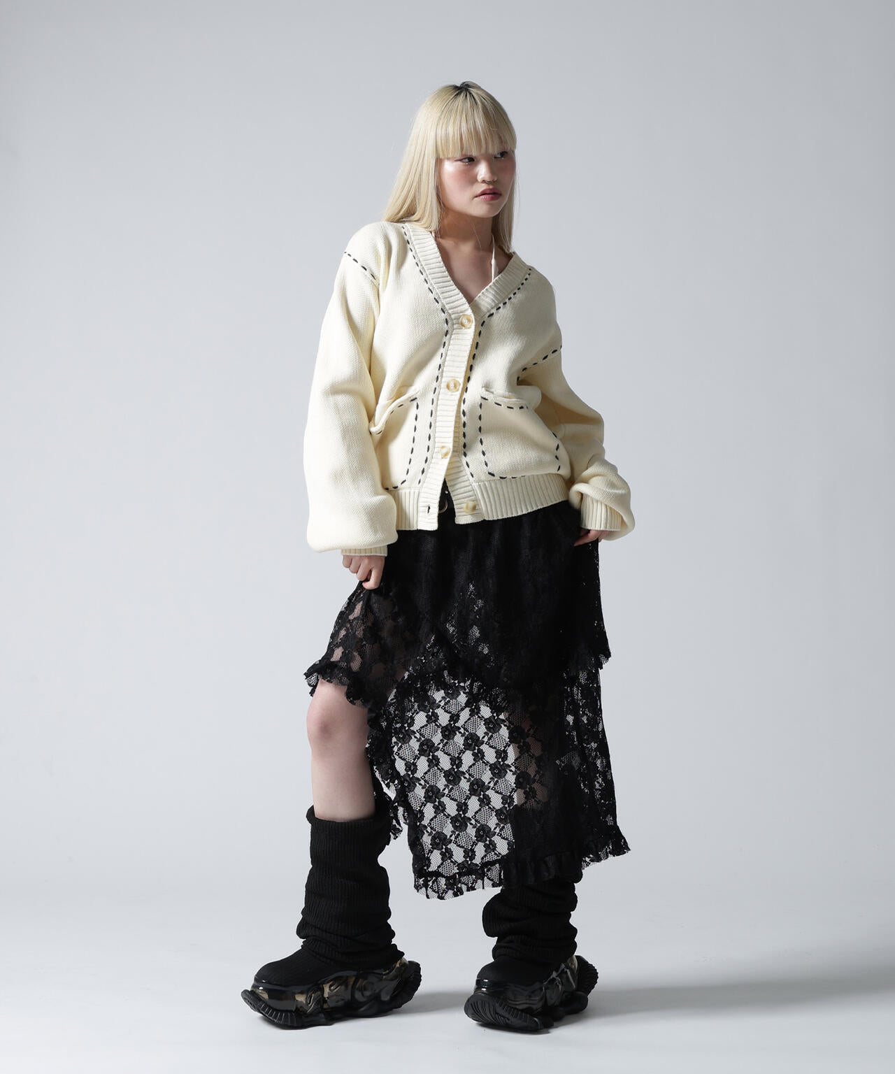 FR(13)NDS/フレンズ/STITCH KNIT CARDIGAN