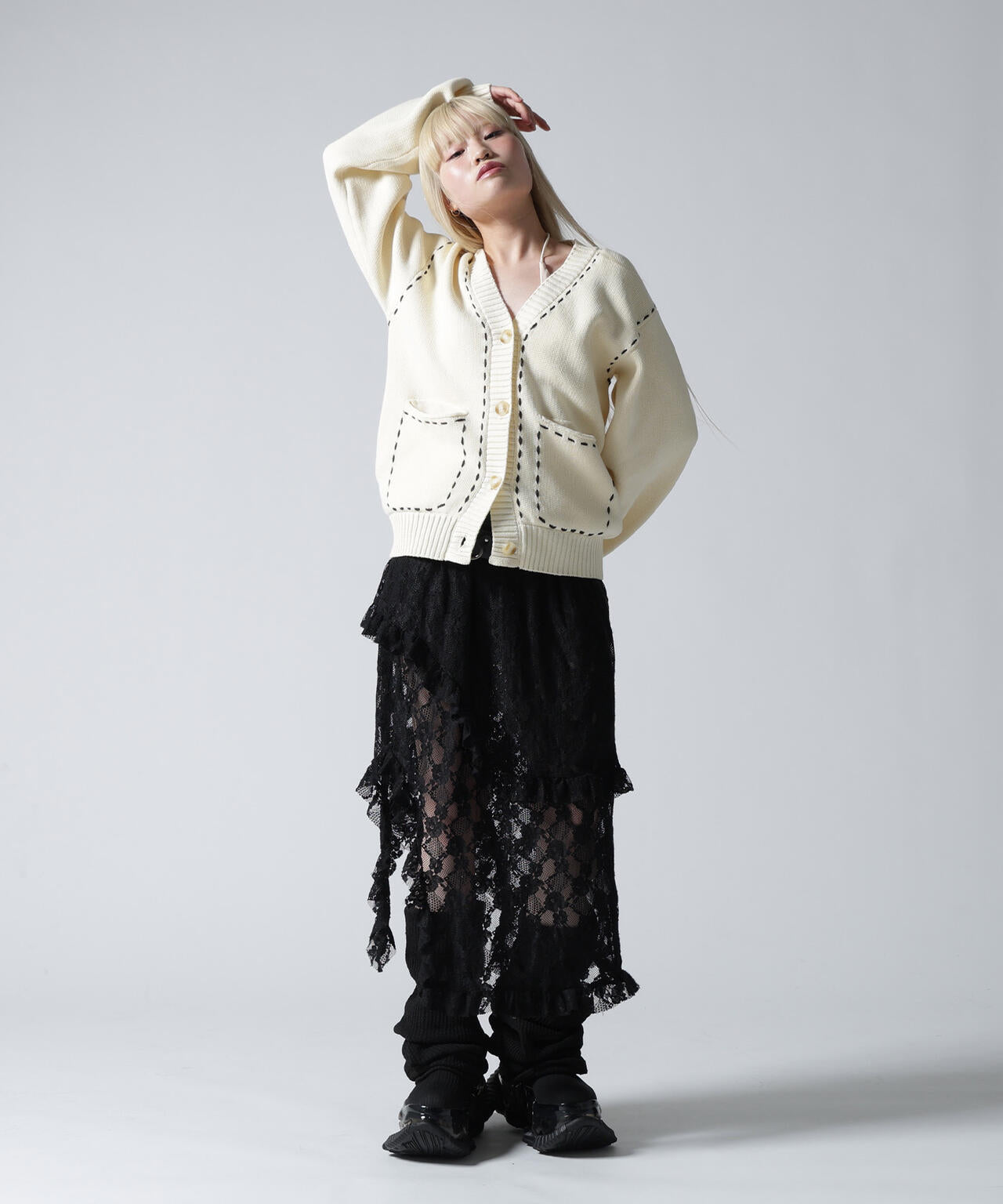 FR(13)NDS/フレンズ/STITCH KNIT CARDIGAN