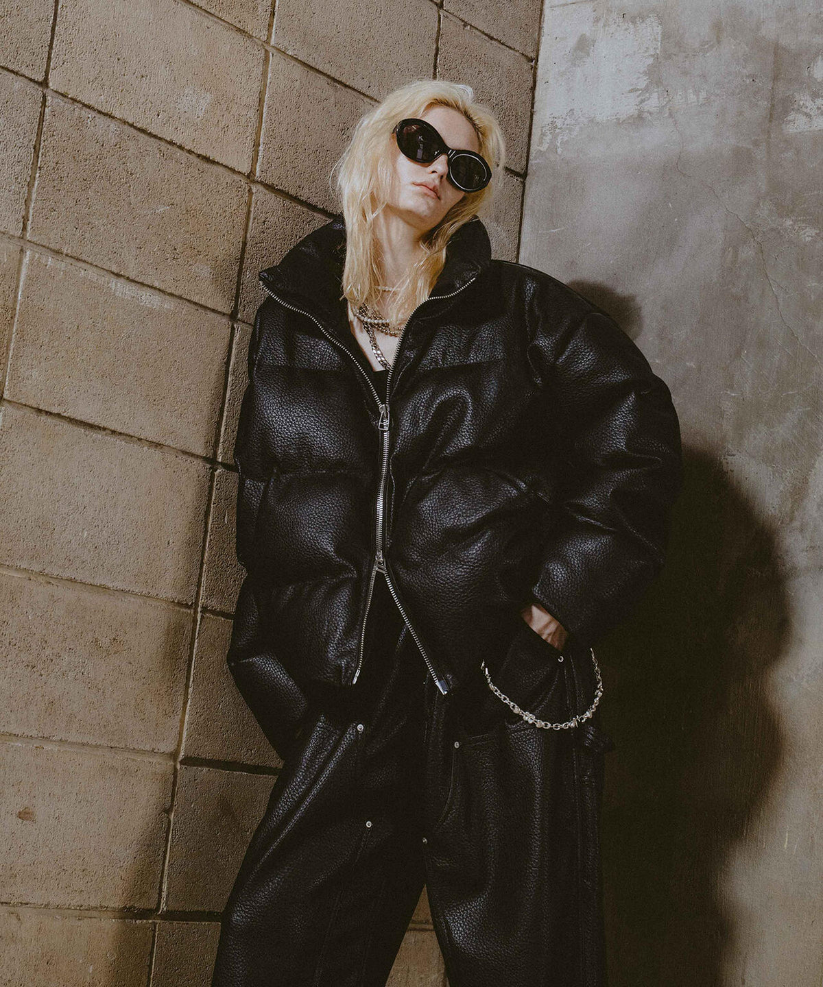 FR(13)NDS/フレンズ/STAND BLOUSON PU LEATHER