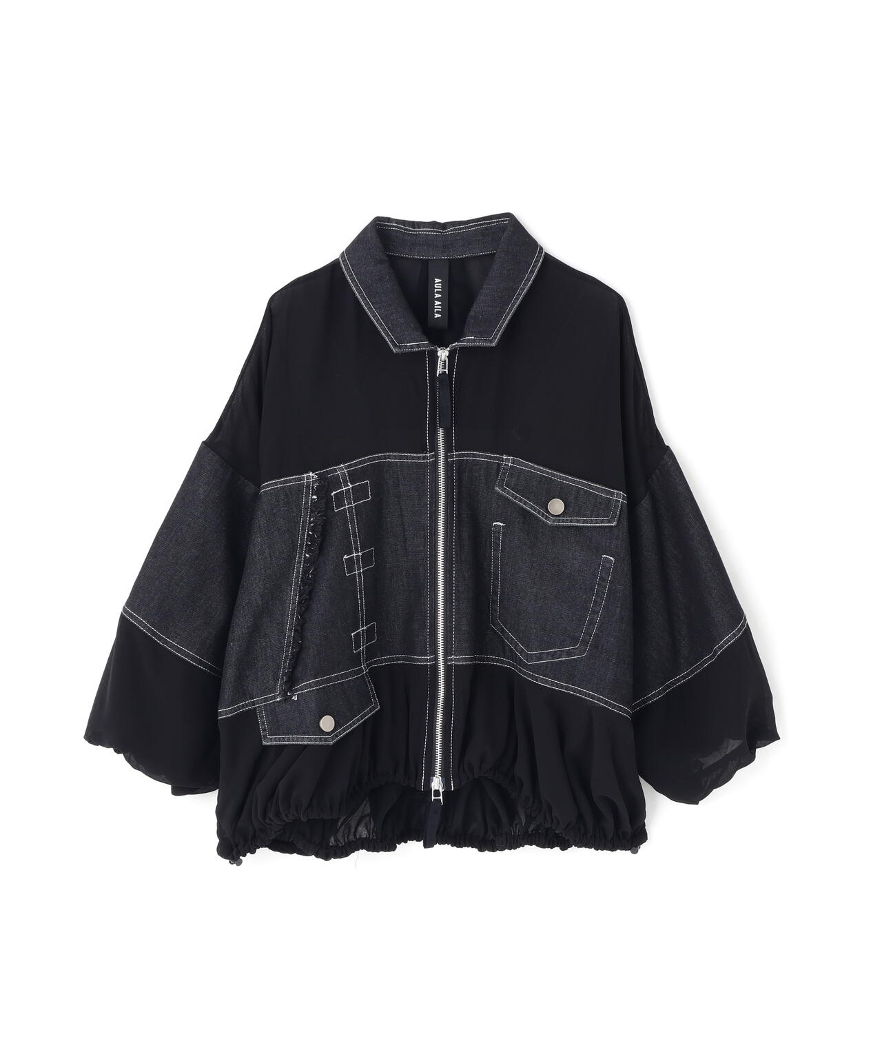 AULA AILA/アウラアイラ/DENIM COMBINATION BLOUSON | ROYAL FLASH