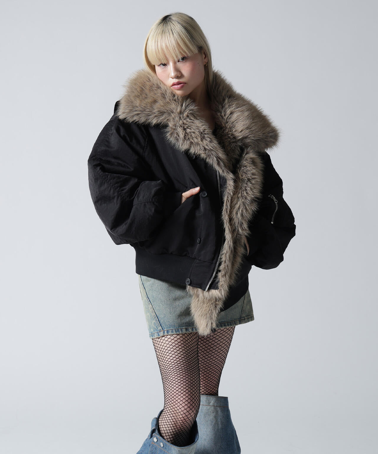 FR(13)NDS/フレンズ/REVERSIBLE FUR NYLON BLOUSON