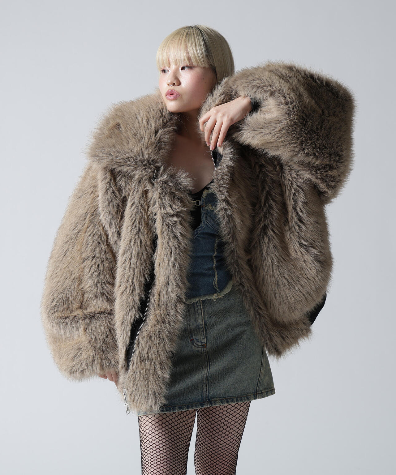 FR(13)NDS/フレンズ/REVERSIBLE FUR NYLON BLOUSON