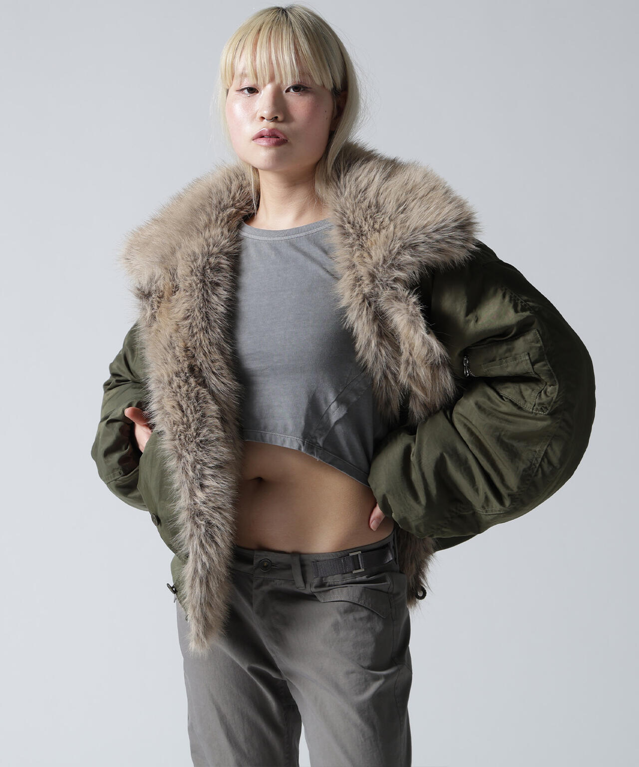 FR(13)NDS/フレンズ/REVERSIBLE FUR NYLON BLOUSON