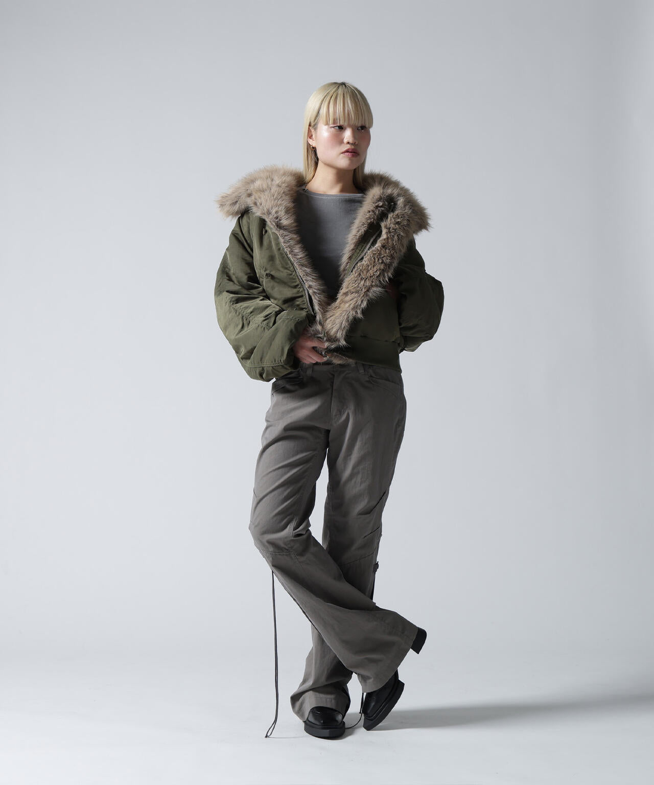 FR(13)NDS/フレンズ/REVERSIBLE FUR NYLON BLOUSON