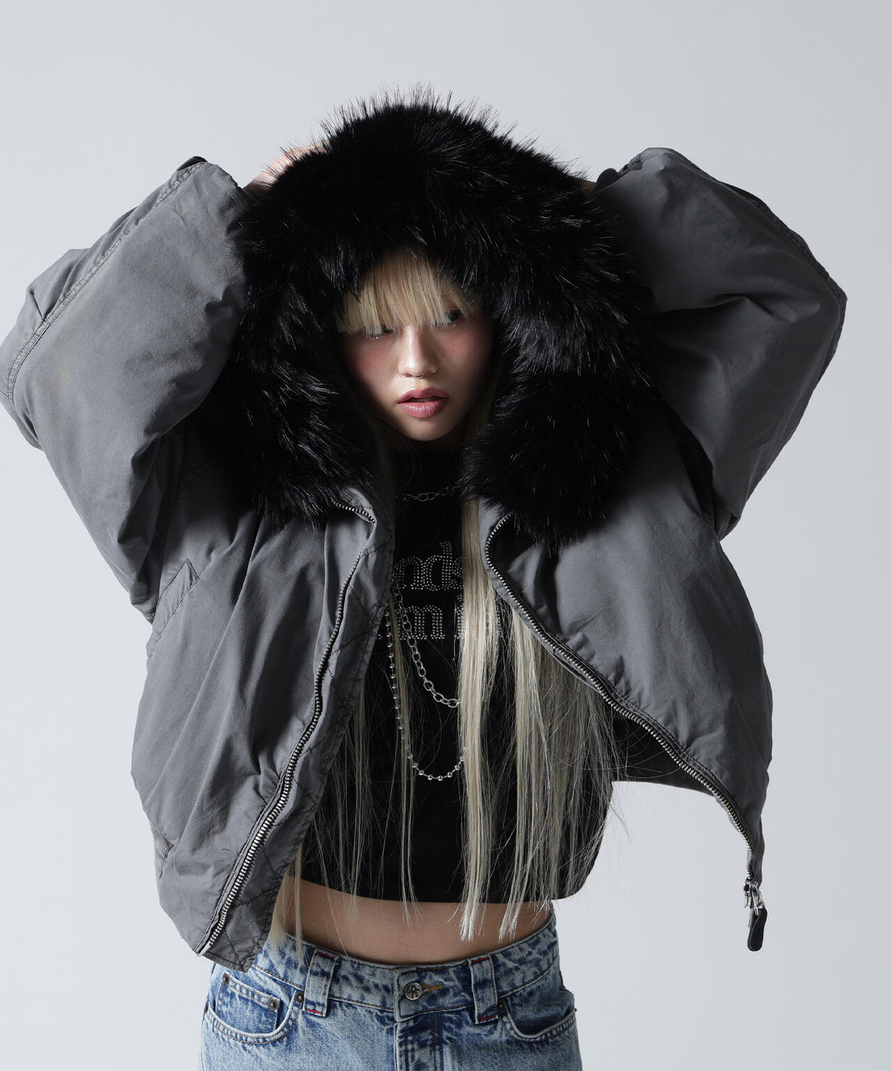 FR(13)NDS/フレンズ/COTTON NYLON FUR BLOUSON