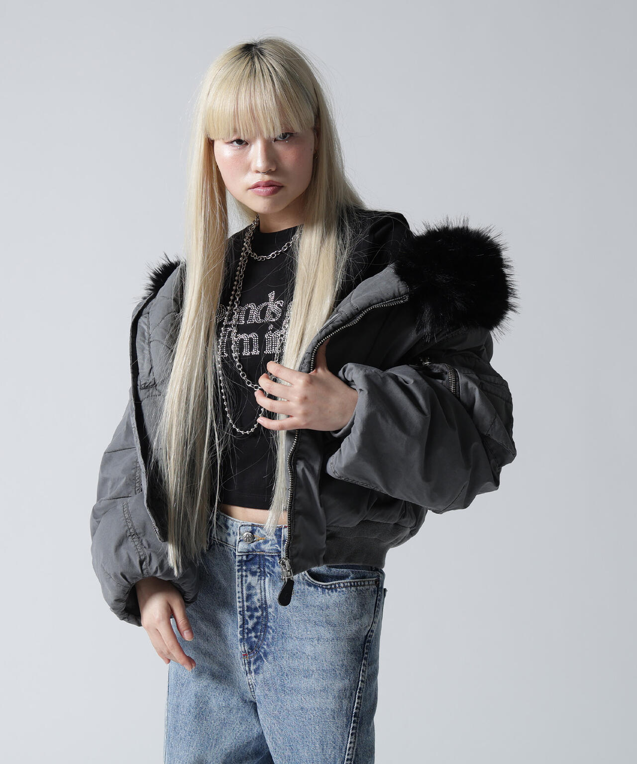 FR(13)NDS/フレンズ/COTTON NYLON FUR BLOUSON
