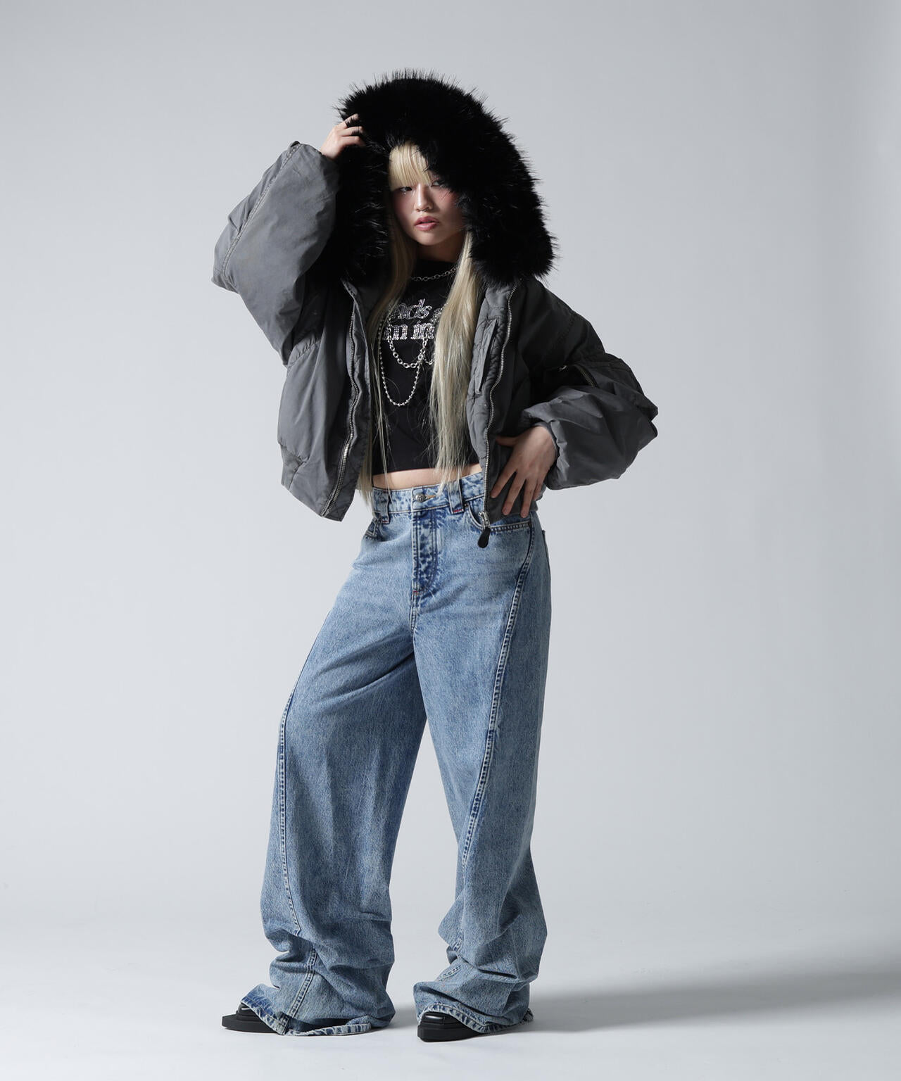 FR(13)NDS/フレンズ/COTTON NYLON FUR BLOUSON