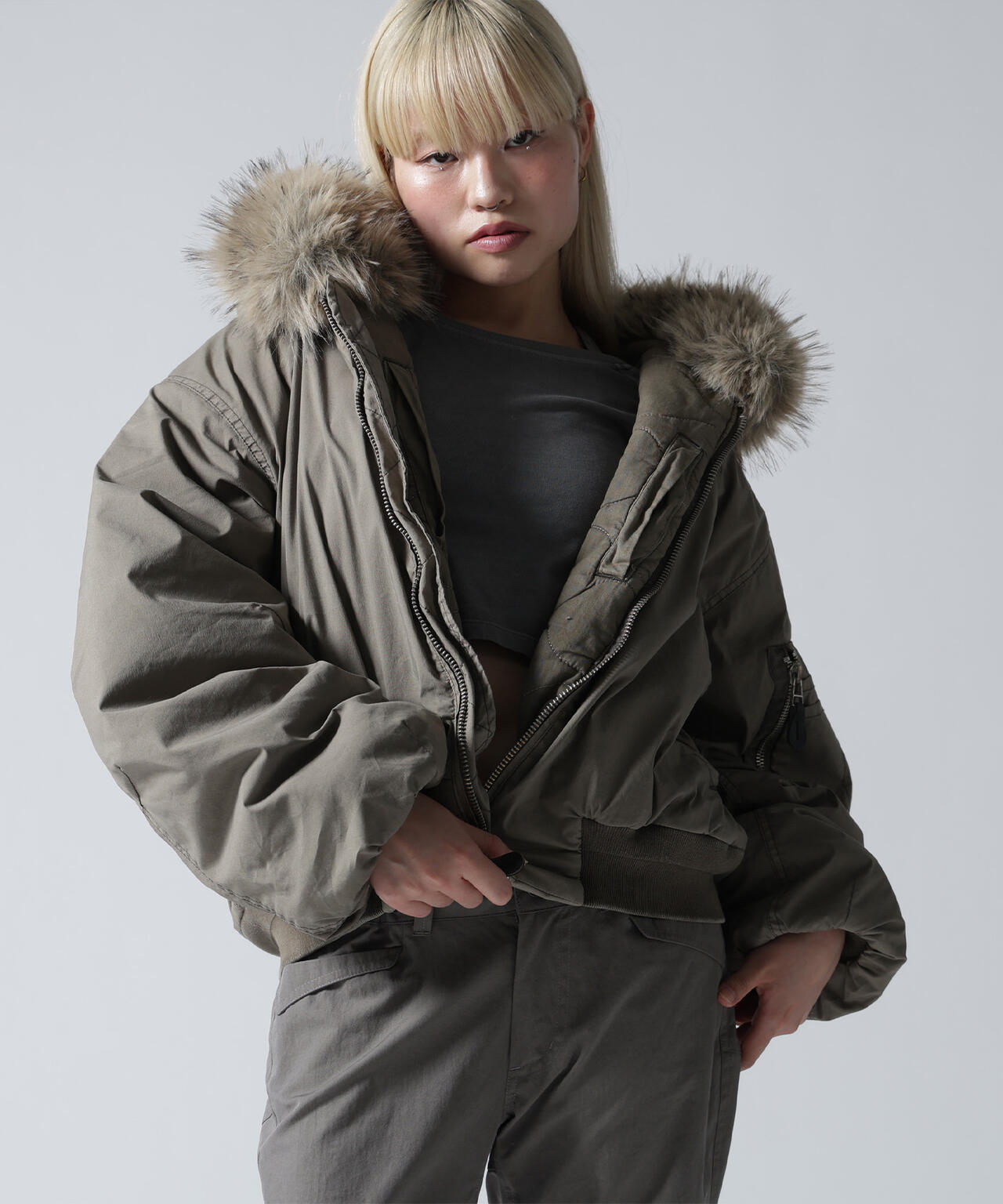FR(13)NDS/フレンズ/COTTON NYLON FUR BLOUSON