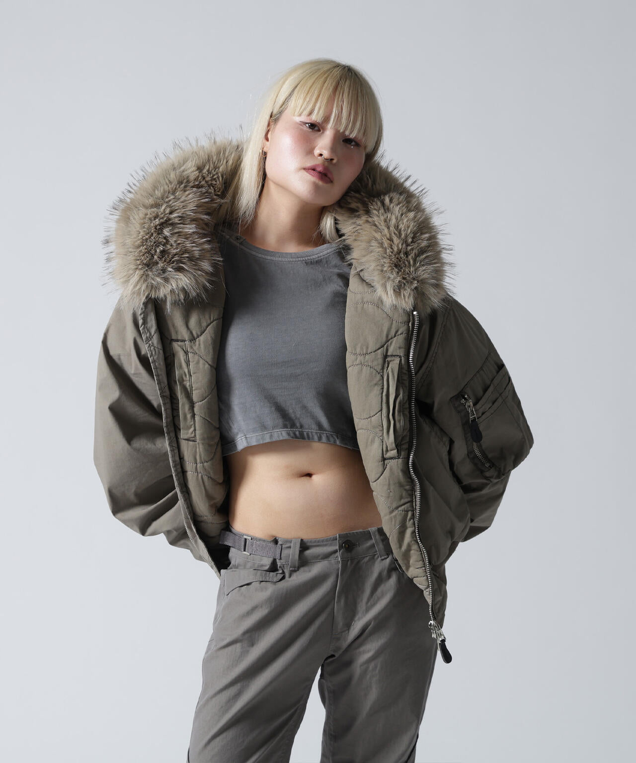 FR(13)NDS/フレンズ/COTTON NYLON FUR BLOUSON