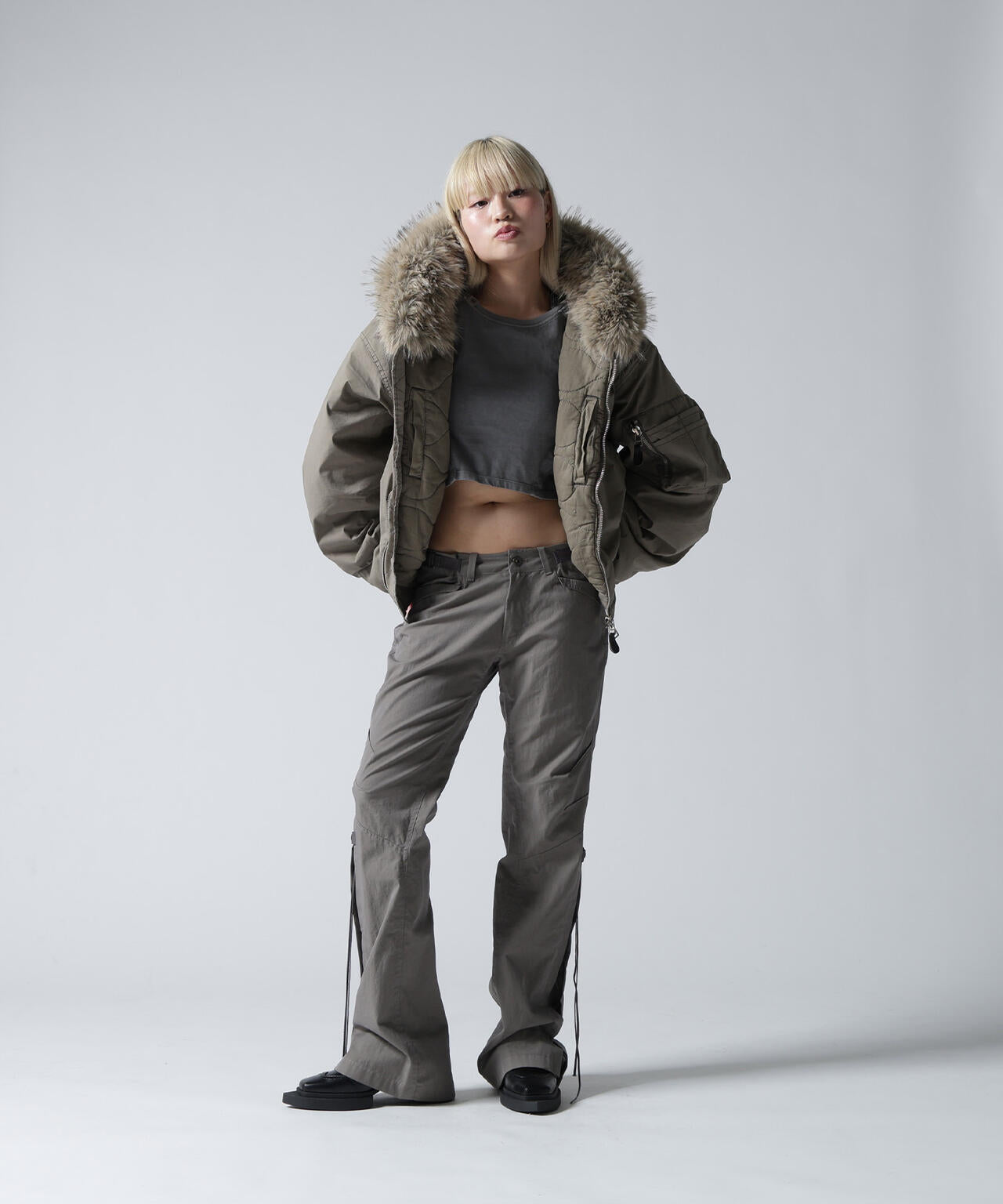 FR(13)NDS/フレンズ/COTTON NYLON FUR BLOUSON