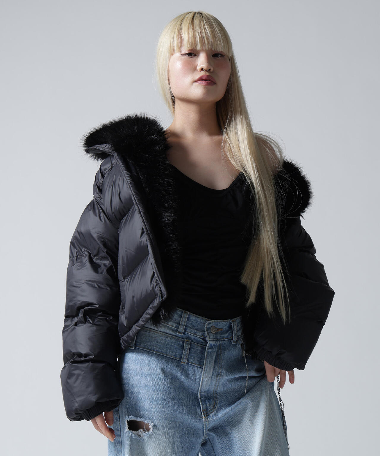 FR(13)NDS/フレンズ/NYLON FUR STAND BLOUSON