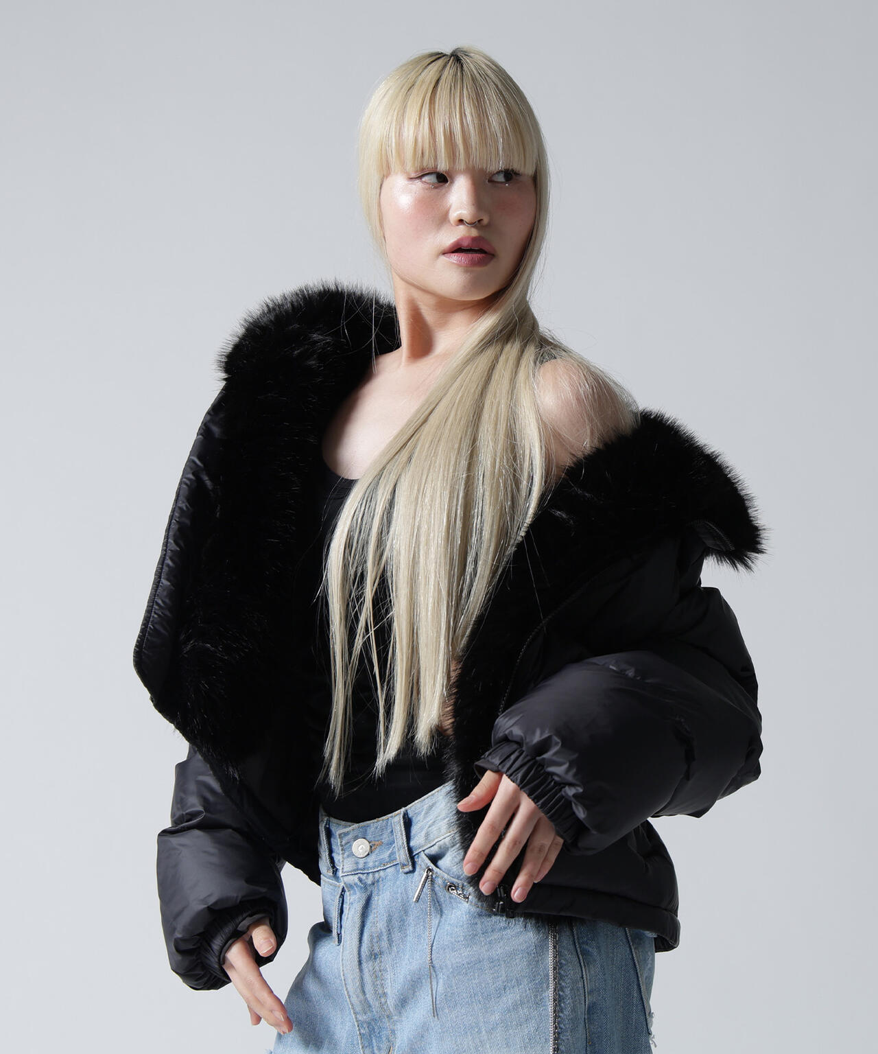 FR(13)NDS/フレンズ/NYLON FUR STAND BLOUSON