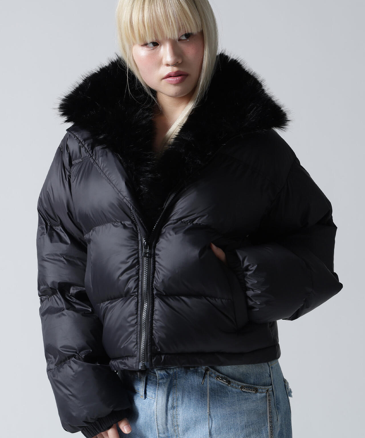 FR(13)NDS/フレンズ/NYLON FUR STAND BLOUSON