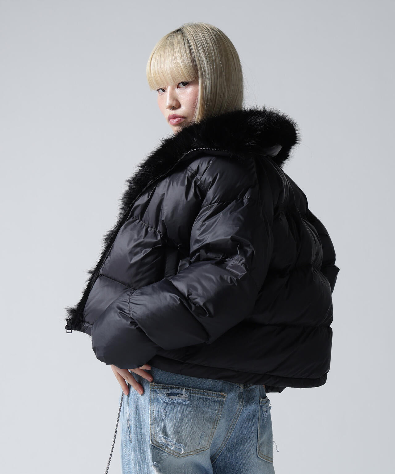 FR(13)NDS/フレンズ/NYLON FUR STAND BLOUSON
