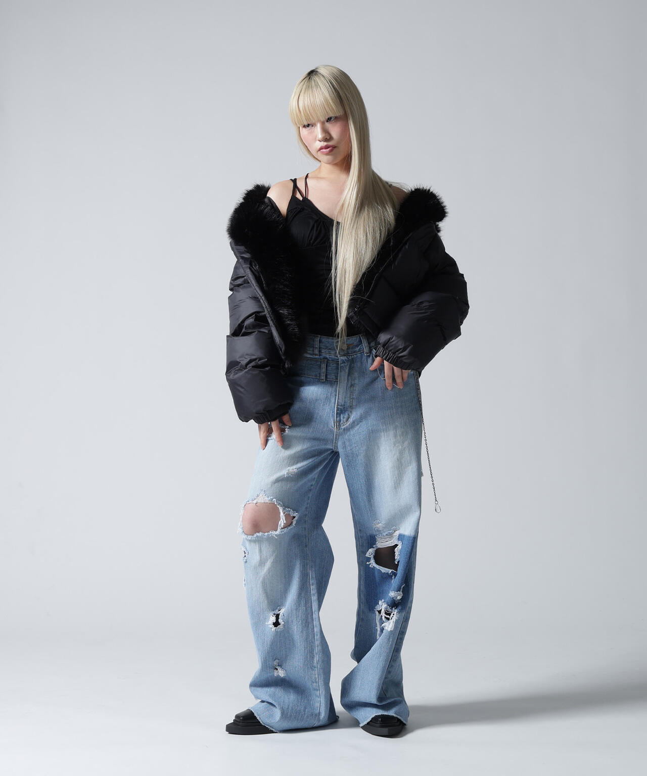 FR(13)NDS/フレンズ/NYLON FUR STAND BLOUSON