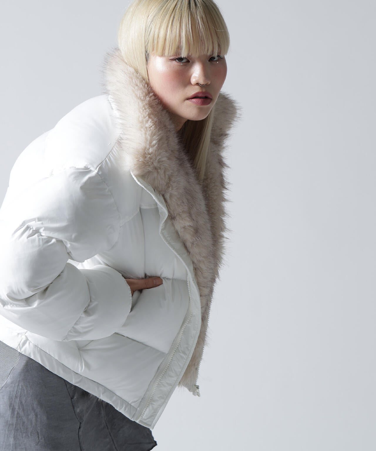 FR(13)NDS/フレンズ/NYLON FUR STAND BLOUSON