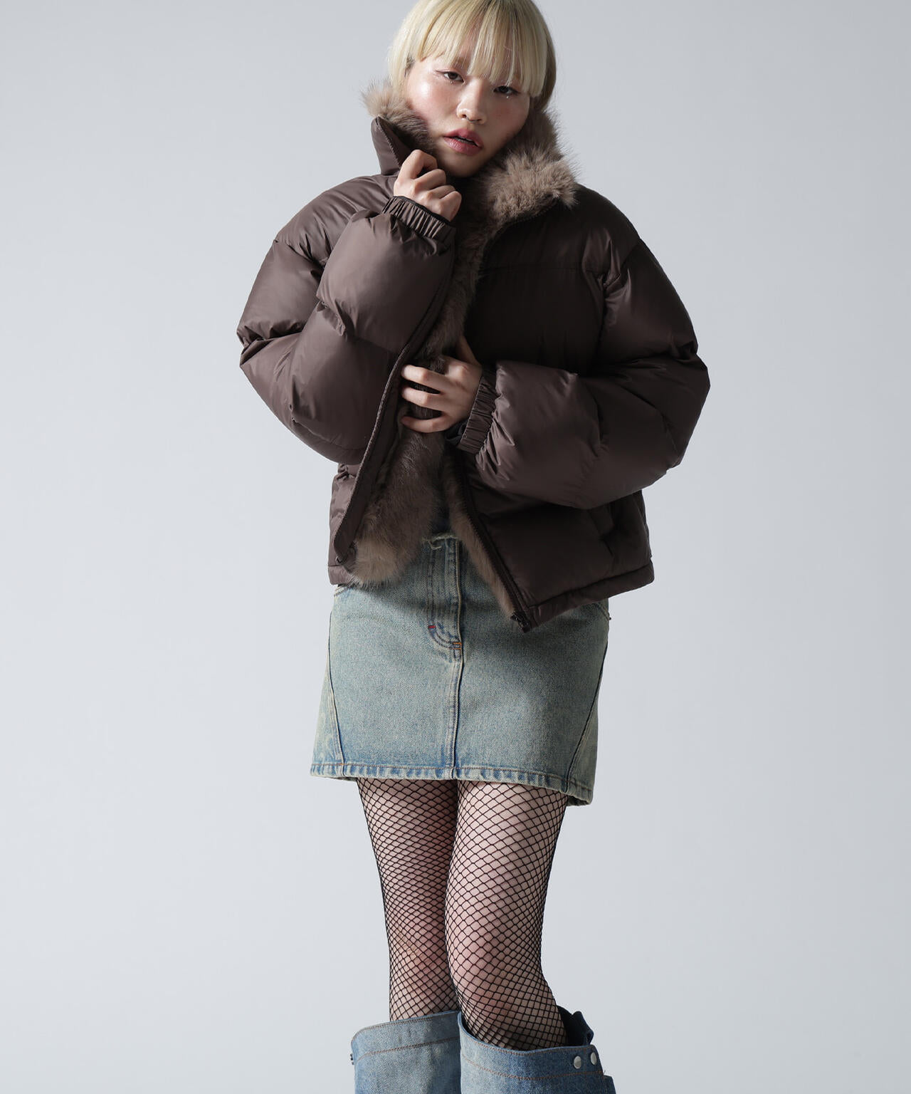 FR(13)NDS/フレンズ/NYLON FUR STAND BLOUSON