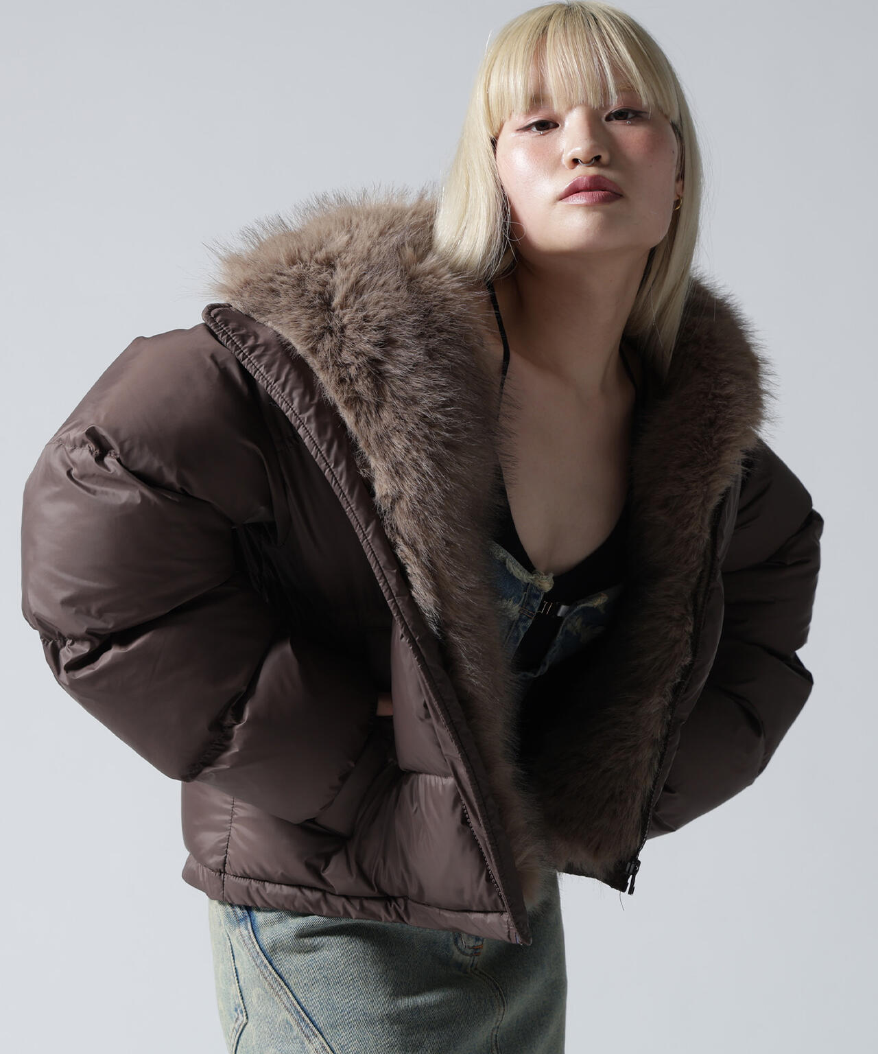 FR(13)NDS/フレンズ/NYLON FUR STAND BLOUSON