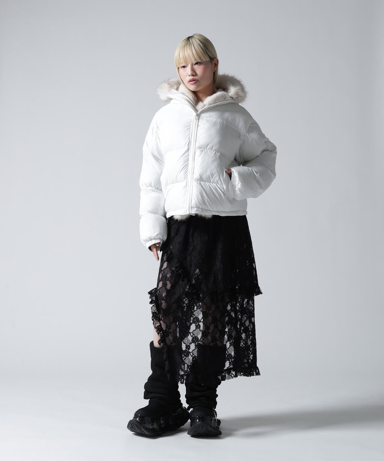 FR(13)NDS/フレンズ/NYLON FUR HOOD BLOUSON