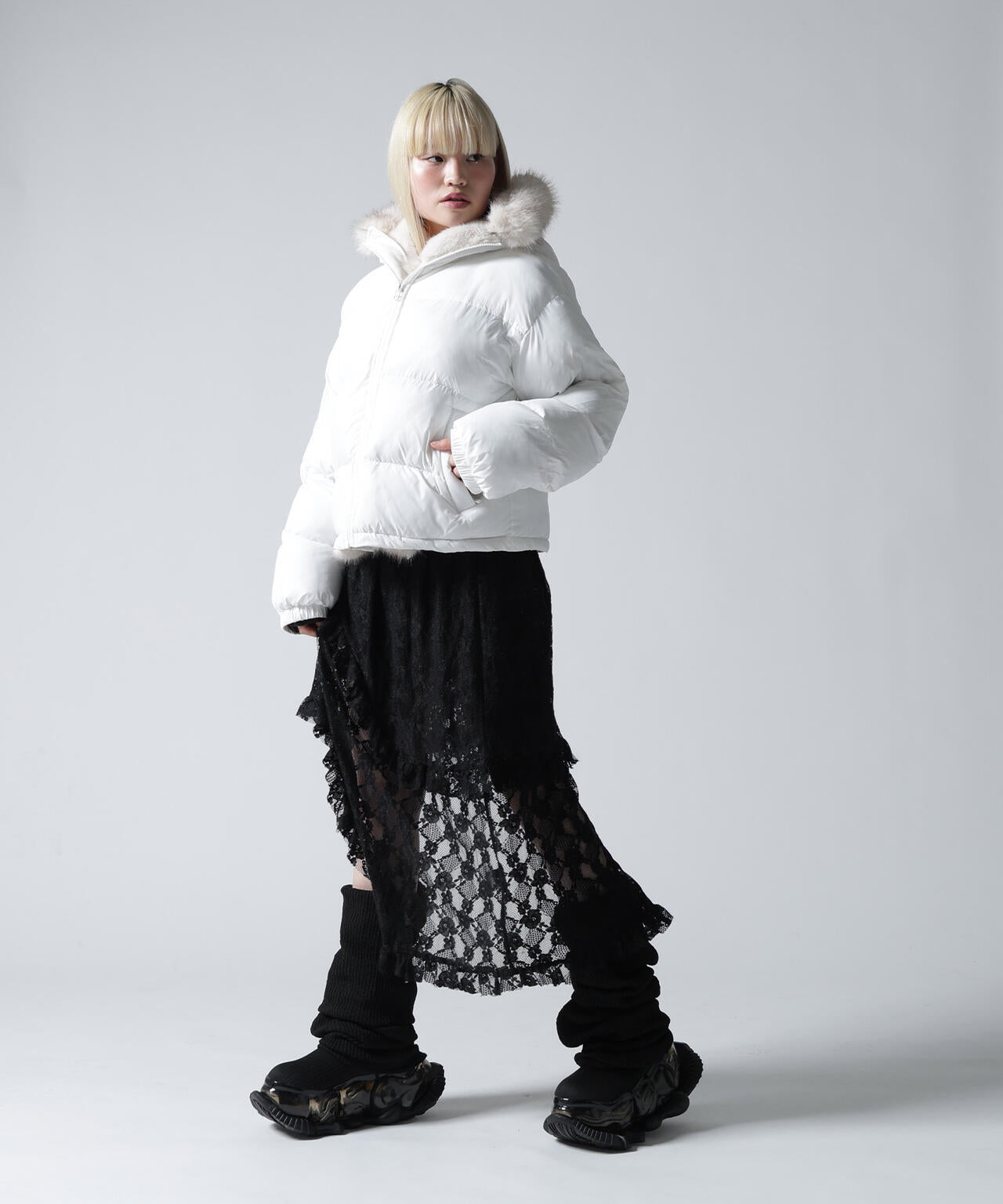 FR(13)NDS/フレンズ/NYLON FUR HOOD BLOUSON