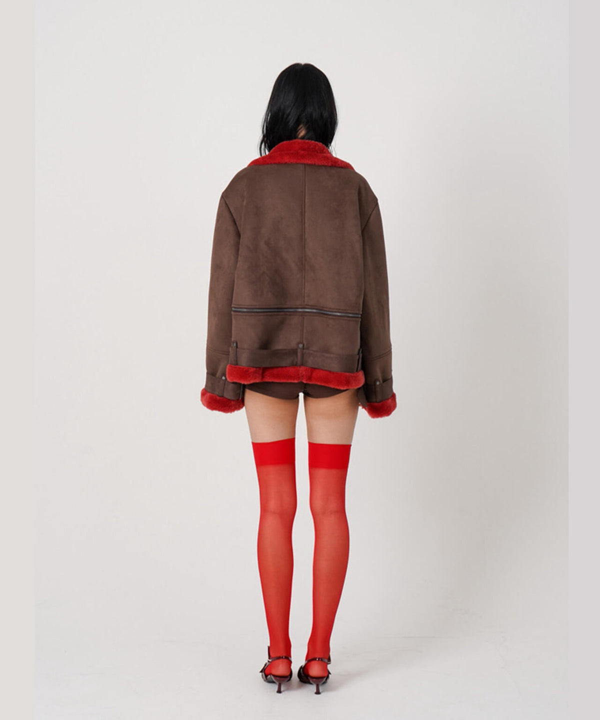 MITSUKI/ミツキ/2WAY FAUX SHEARLING JACKET