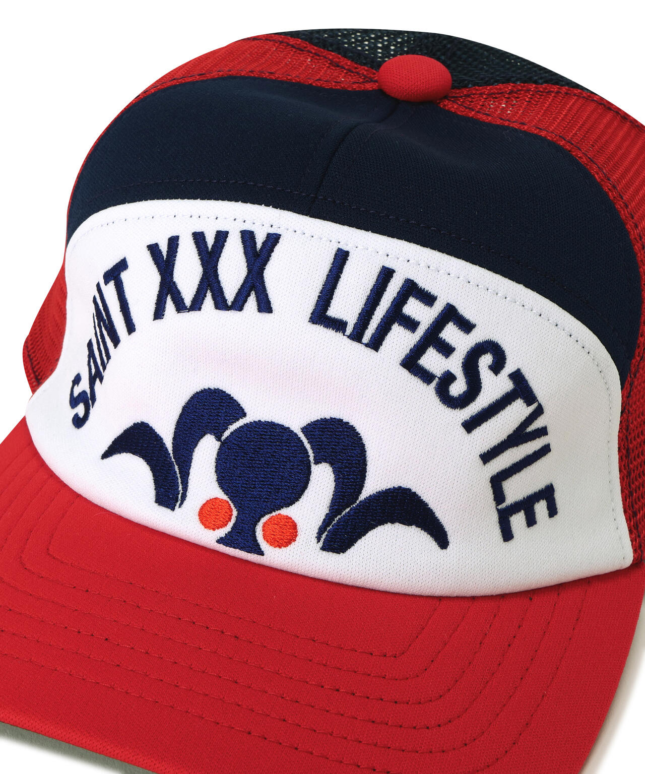 SAINT MICHAEL/セントマイケル/MESH CAP/LIFE STYLE/NAVY+RED