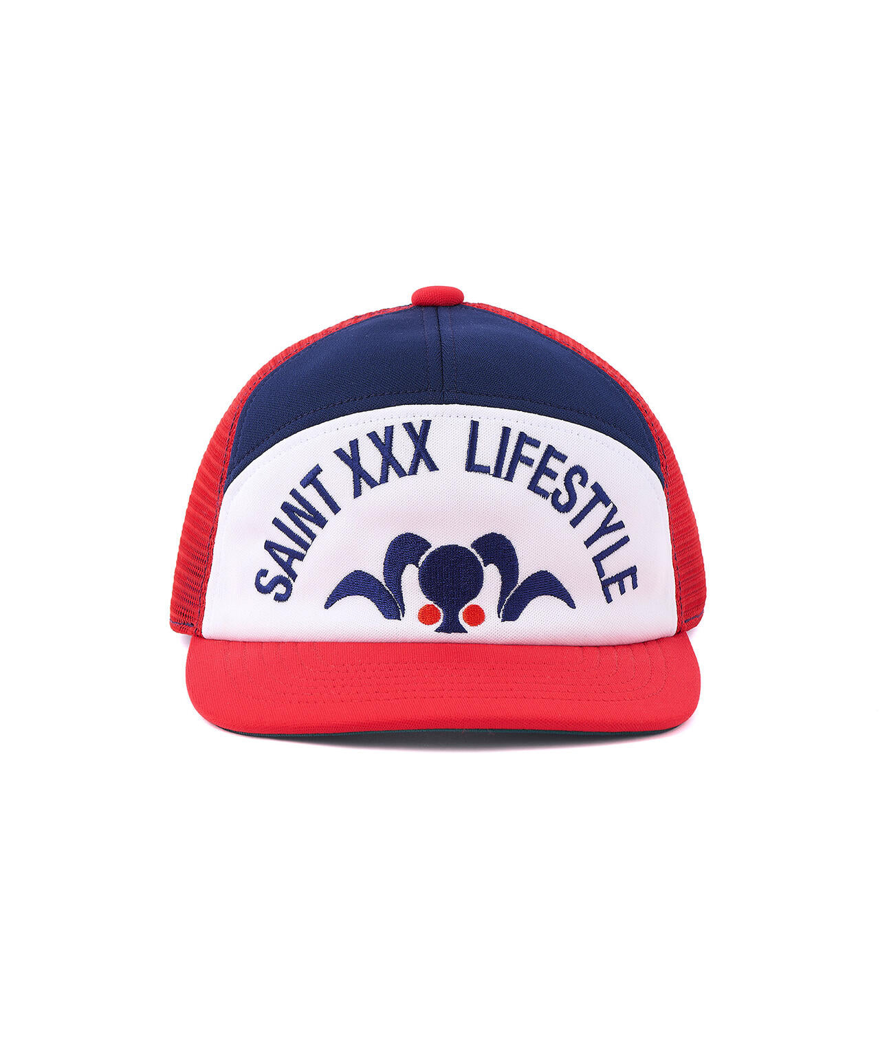 SAINT MICHAEL/セントマイケル/MESH CAP/LIFE STYLE/NAVY+RED | ROYAL
