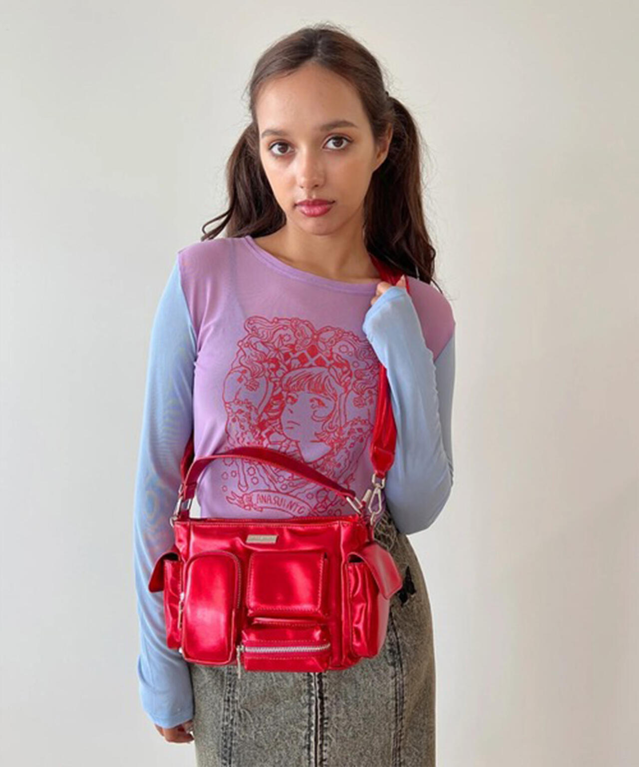 anna sui nyc/アナ スイ エヌワイシー/マルチポケットチビバッグ