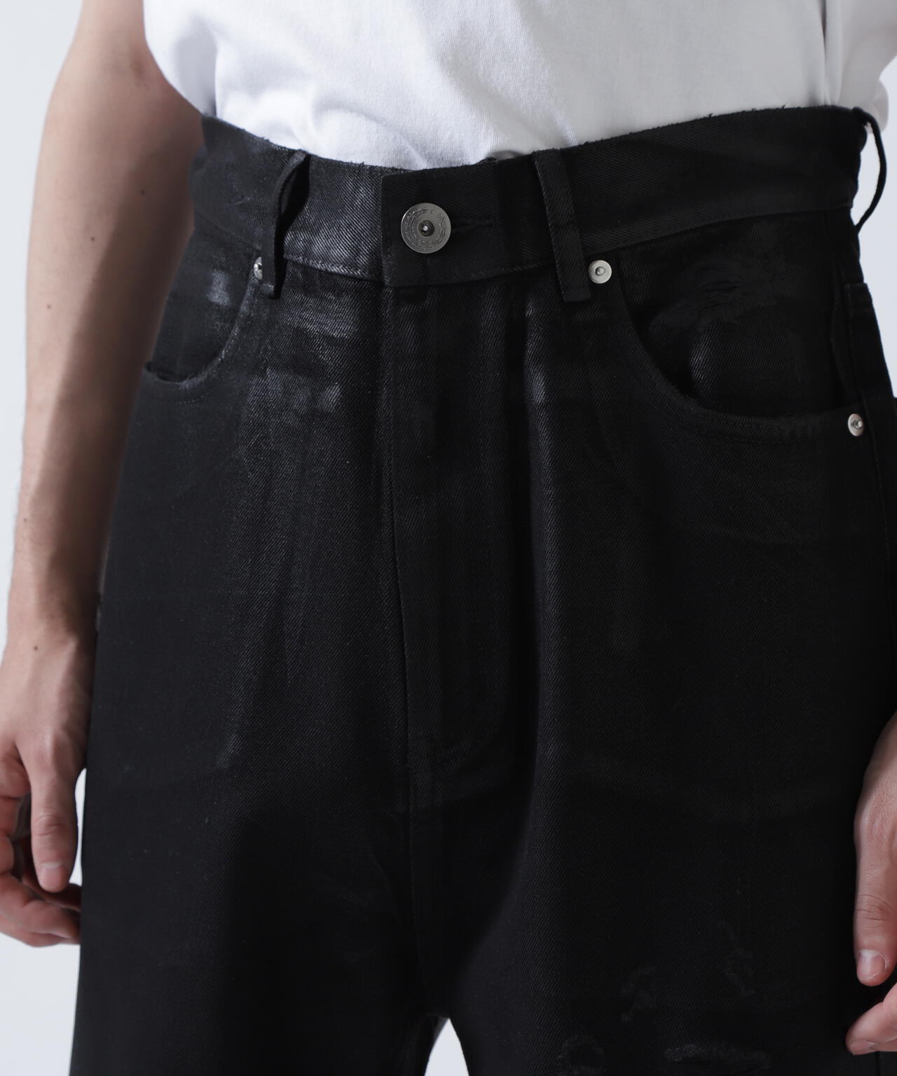 FR(13)NDS /フレンズ/BLACK COATINGFLARE PANTS