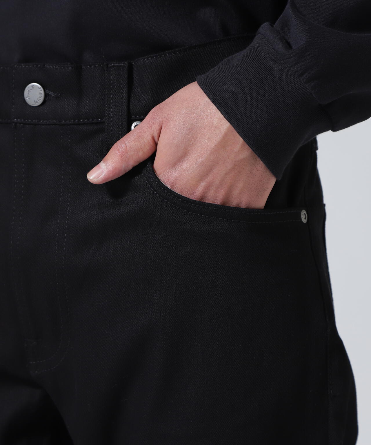 NUDIE JEANS/ヌーディージーンズ/LEAN DEAN /DRY EVER BLACK | ROYAL