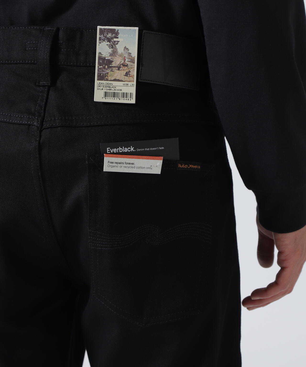 NUDIE JEANS/ヌーディージーンズ/LEAN DEAN /DRY EVER BLACK | ROYAL