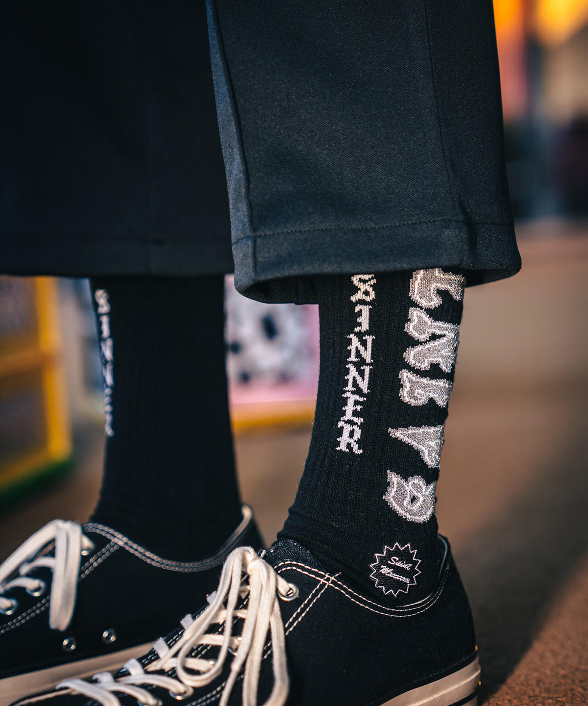 SAINT MICHAEL/セントマイケル/SOCKS/SAINT/BLACK+GRAY | ROYAL FLASH 