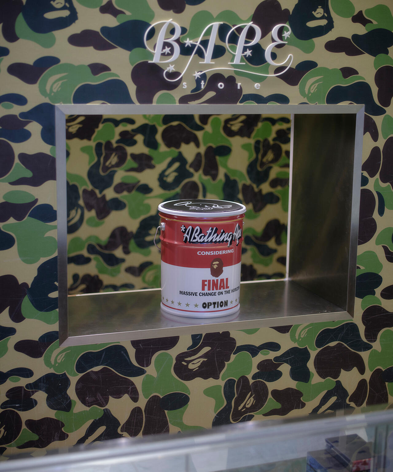 SAINT MICHAEL/セントマイケル/BAPE_CAN STOOL/WHITE+RED | ROYAL