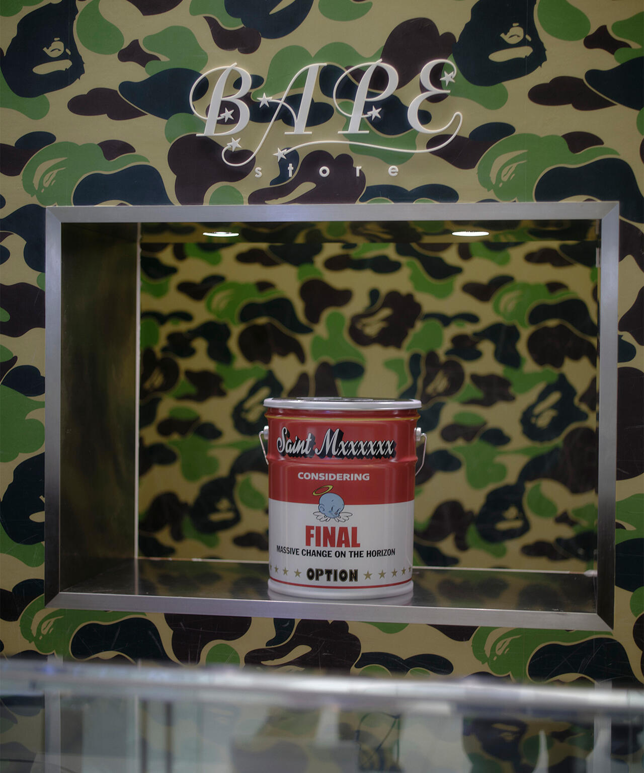 SAINT MICHAEL/セントマイケル/BAPE_CAN STOOL/WHITE+RED | ROYAL