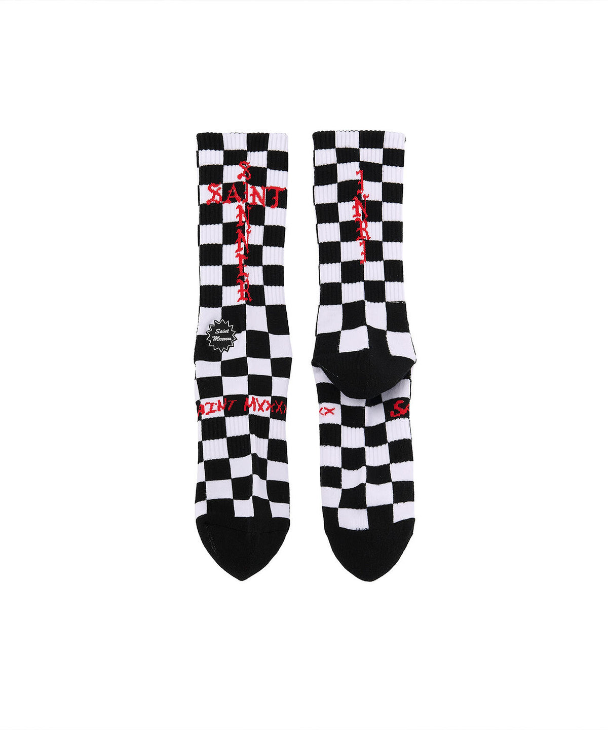 SAINT MICHAEL/セントマイケル/SOCKS/CHECK/BLACK+WHITE