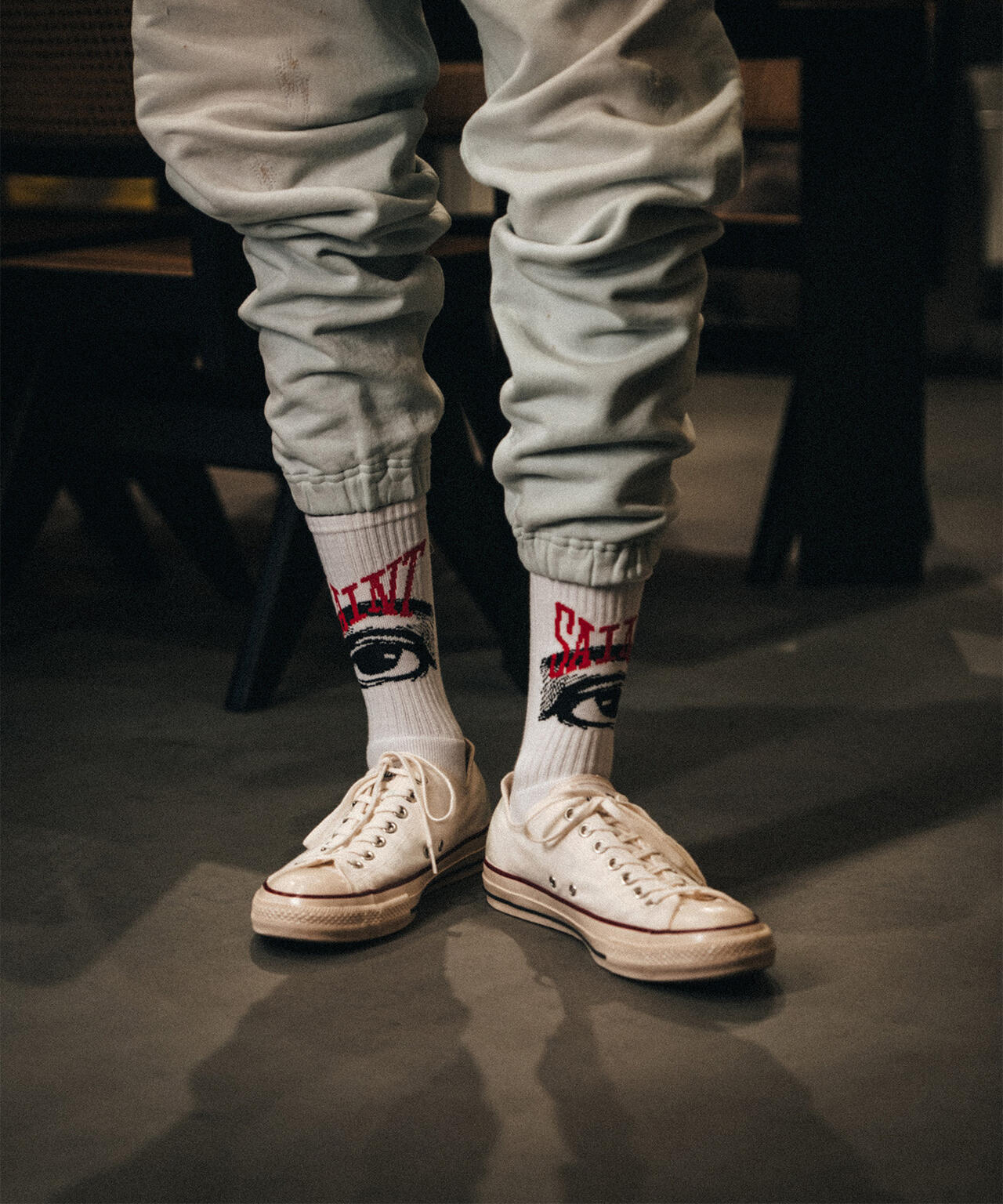 セントマイケル　ソックスホワイト SAINT MICHAEL/セントマイケル/SOCKS/EYE/WHITE | ROYAL FLASH