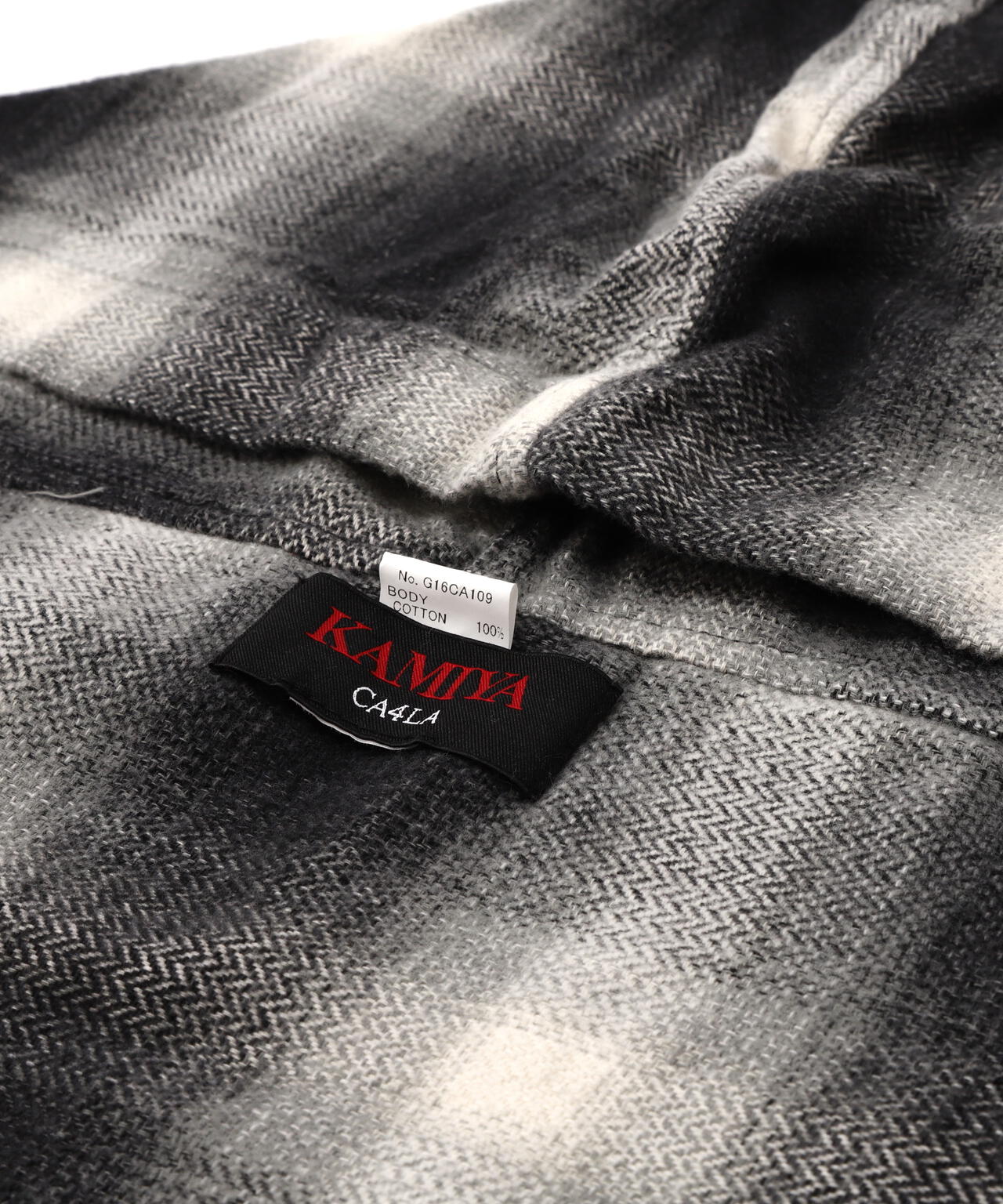 定価19800KAMIYA xCA4LA HOODED CHECKEDSTOLE 定価19800KAMIYA xCA4LA HOODED CHECKEDSTOLE 【公式通販】