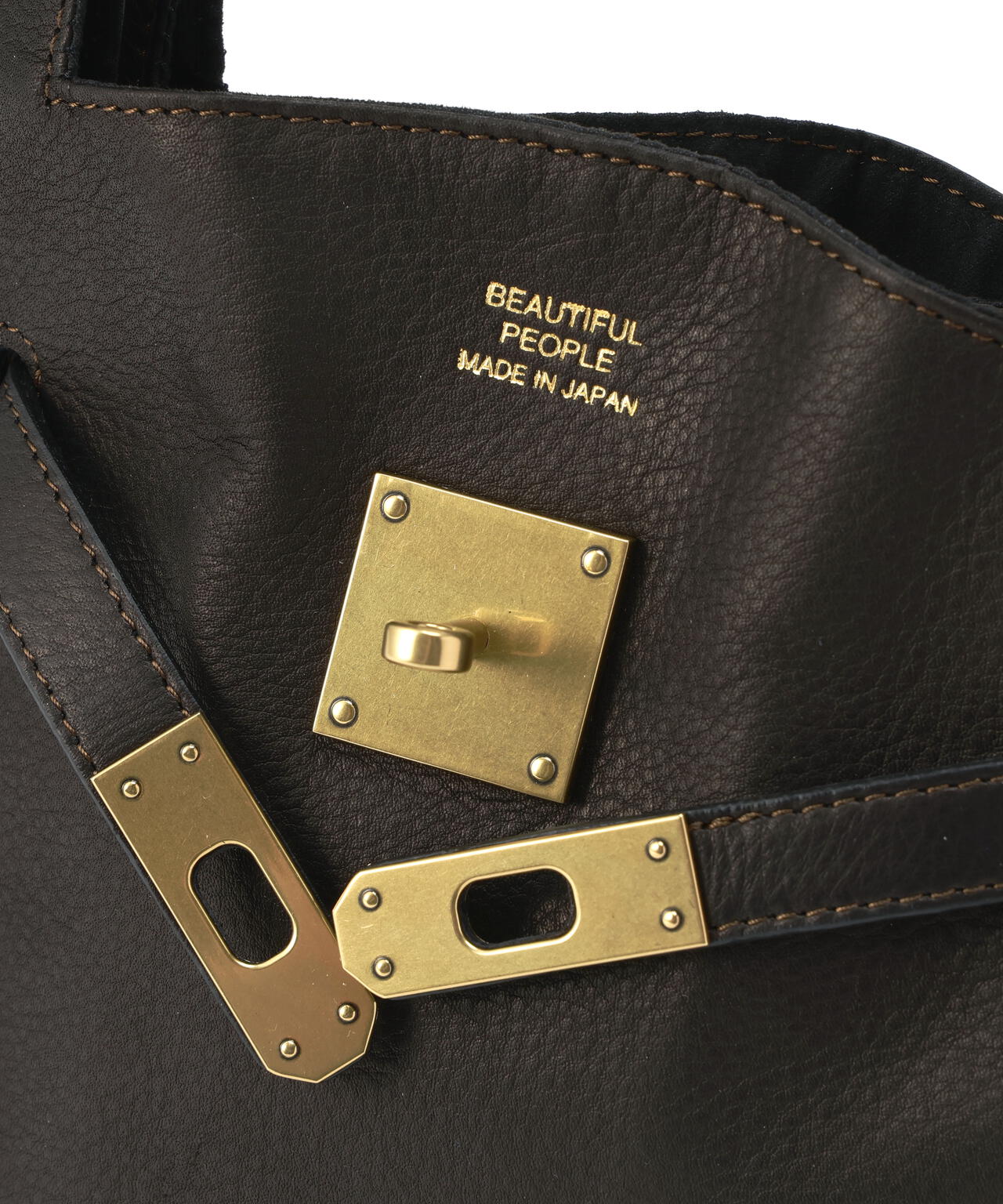 beautiful people/ビューティフルピープル/oiled leather market shoulder bag