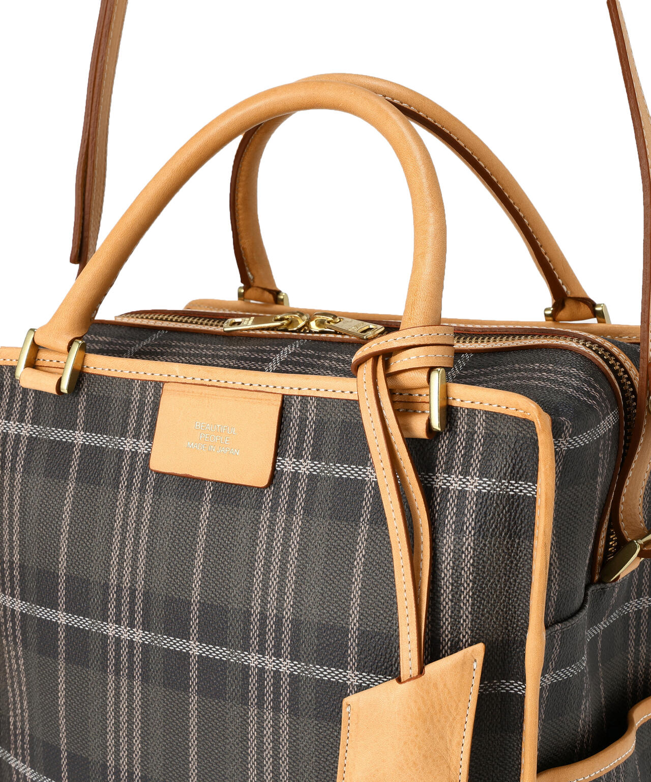 beautiful people/ビューティフルピープル/NOBLE POP PLAID TOTE BAG