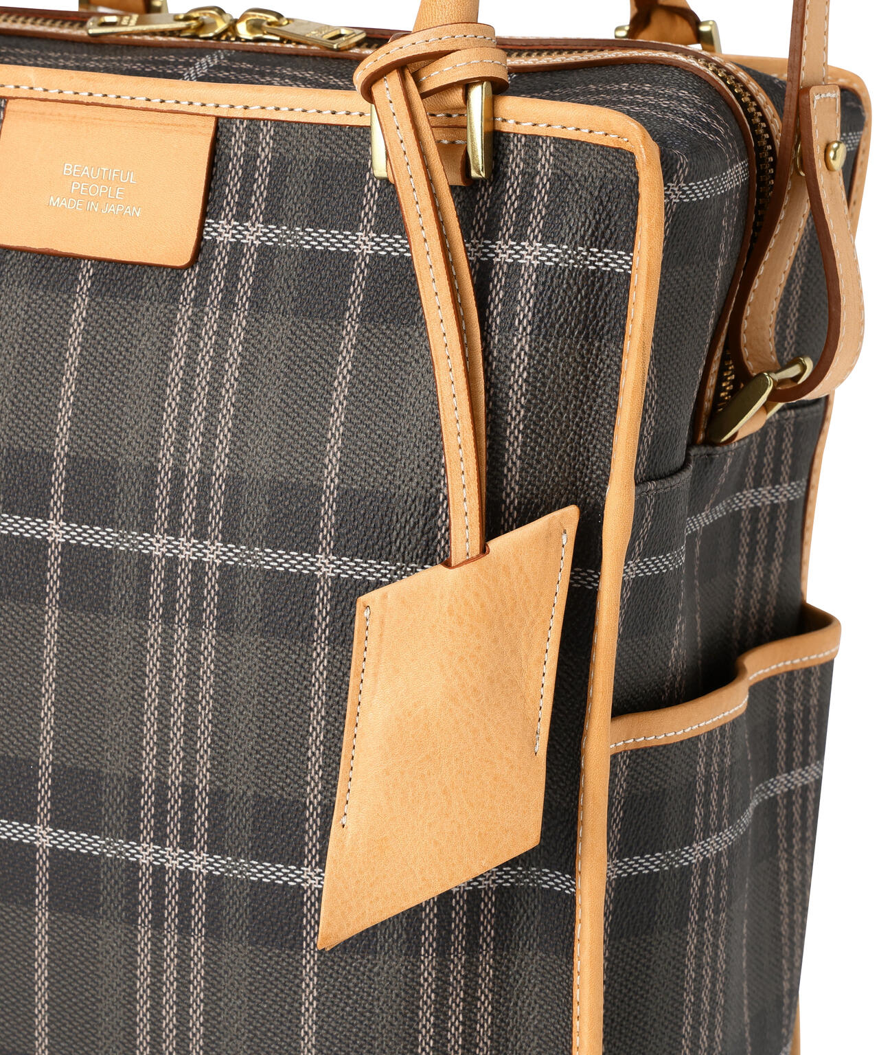 beautiful people/ビューティフルピープル/NOBLE POP PLAID TOTE BAG